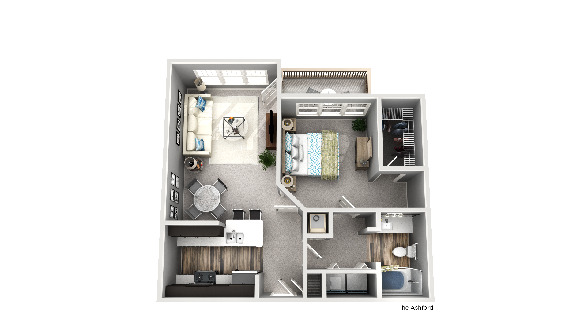 Apartment, 1 bedroom, 1 bath, 810 square feet