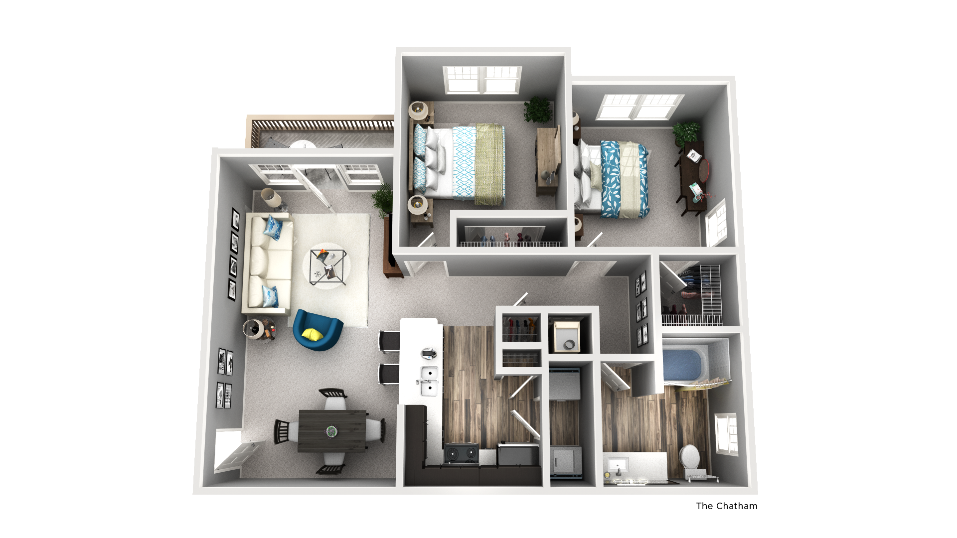 Apartment, 1 bedroom, 1 bath, 1 den, 940 square feet