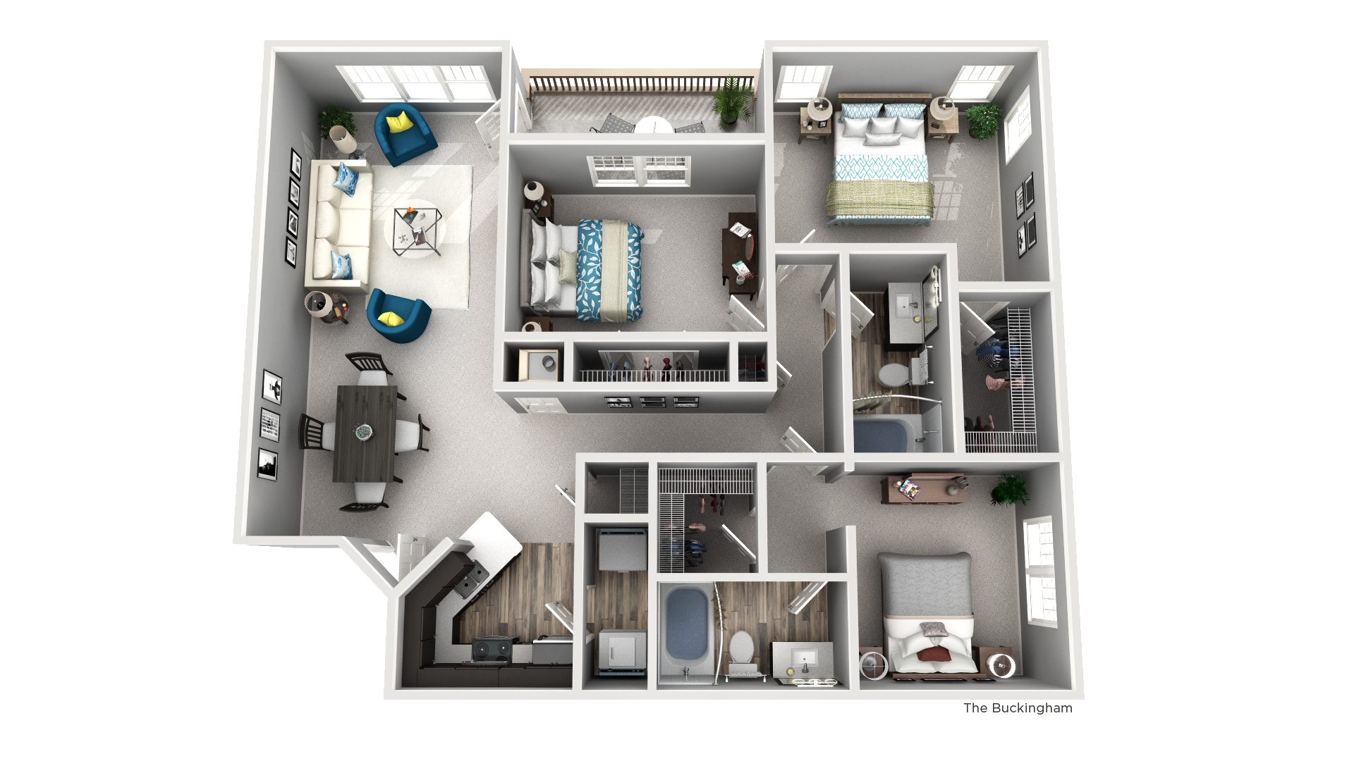 Apartment, 3 bedroom, 2 bath, 1446 square feet