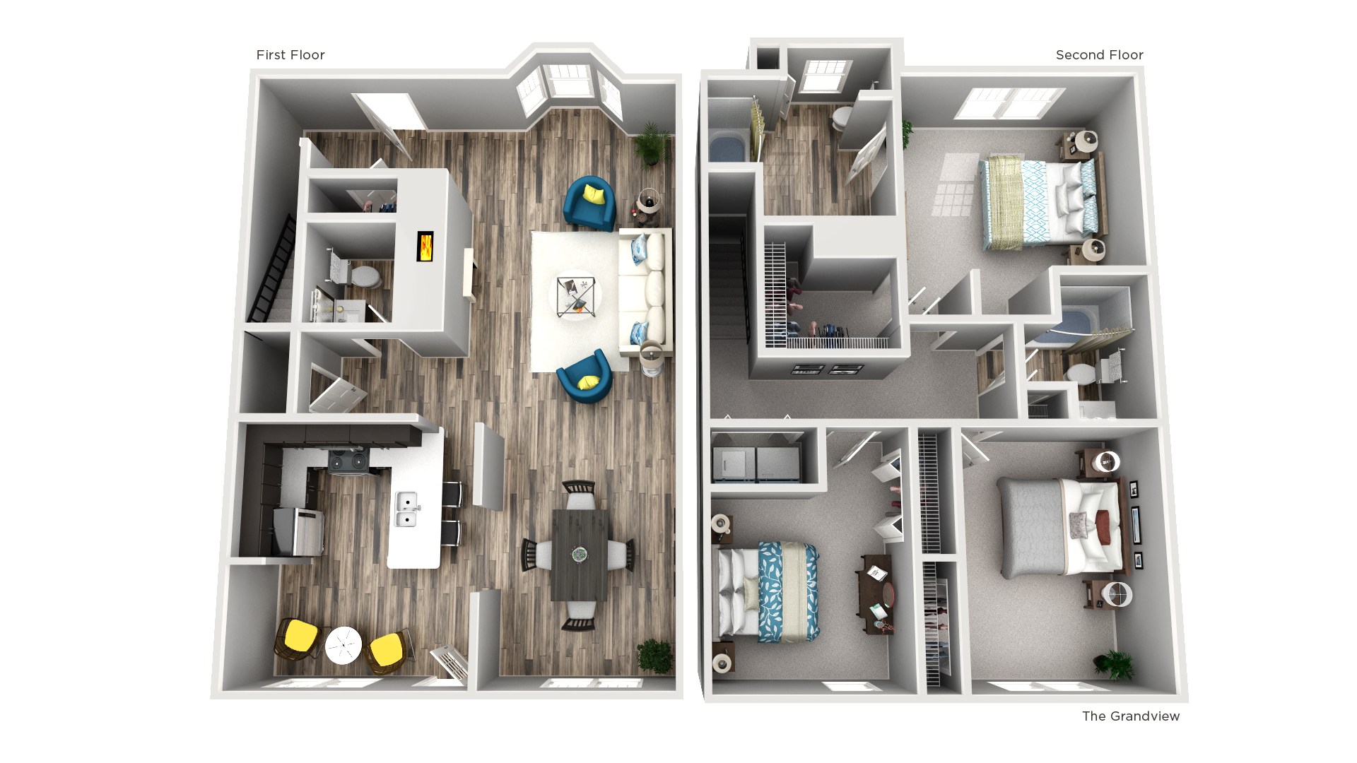 Apartment, 3 bedroom, 2.5 bath, 1550 square feet