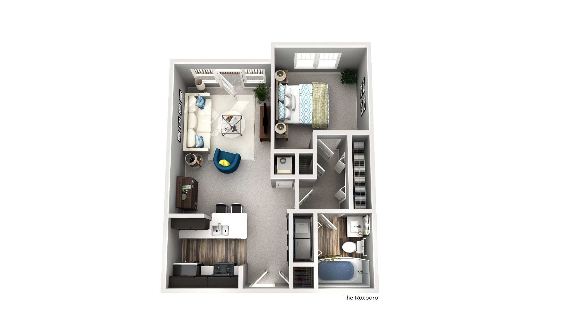Apartment, 1 bedroom, 1 bath, 660 square feet
