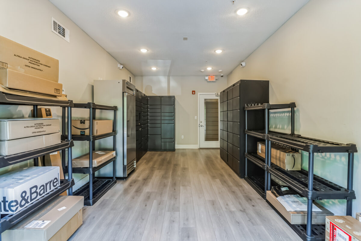 Storage area to receive ordered eCommerce products